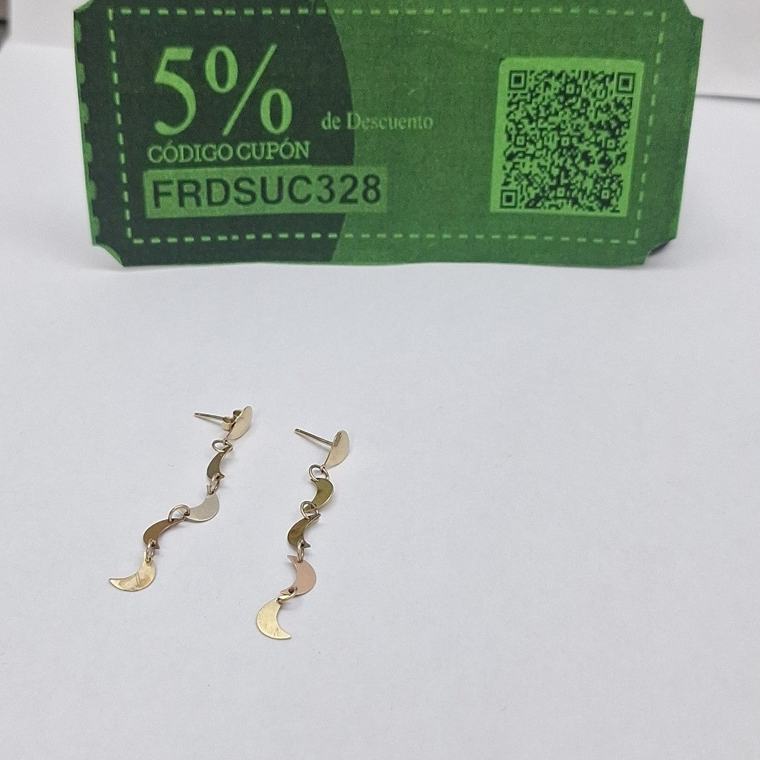 ARRACADAS PAR ORO 14 K 1.4 GRMS (SEMINUEVO)