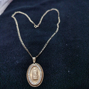CADENA, MEDALLA RELIGIOSA ORO 10 K 5.3 GRMS (SEMINUEVO)