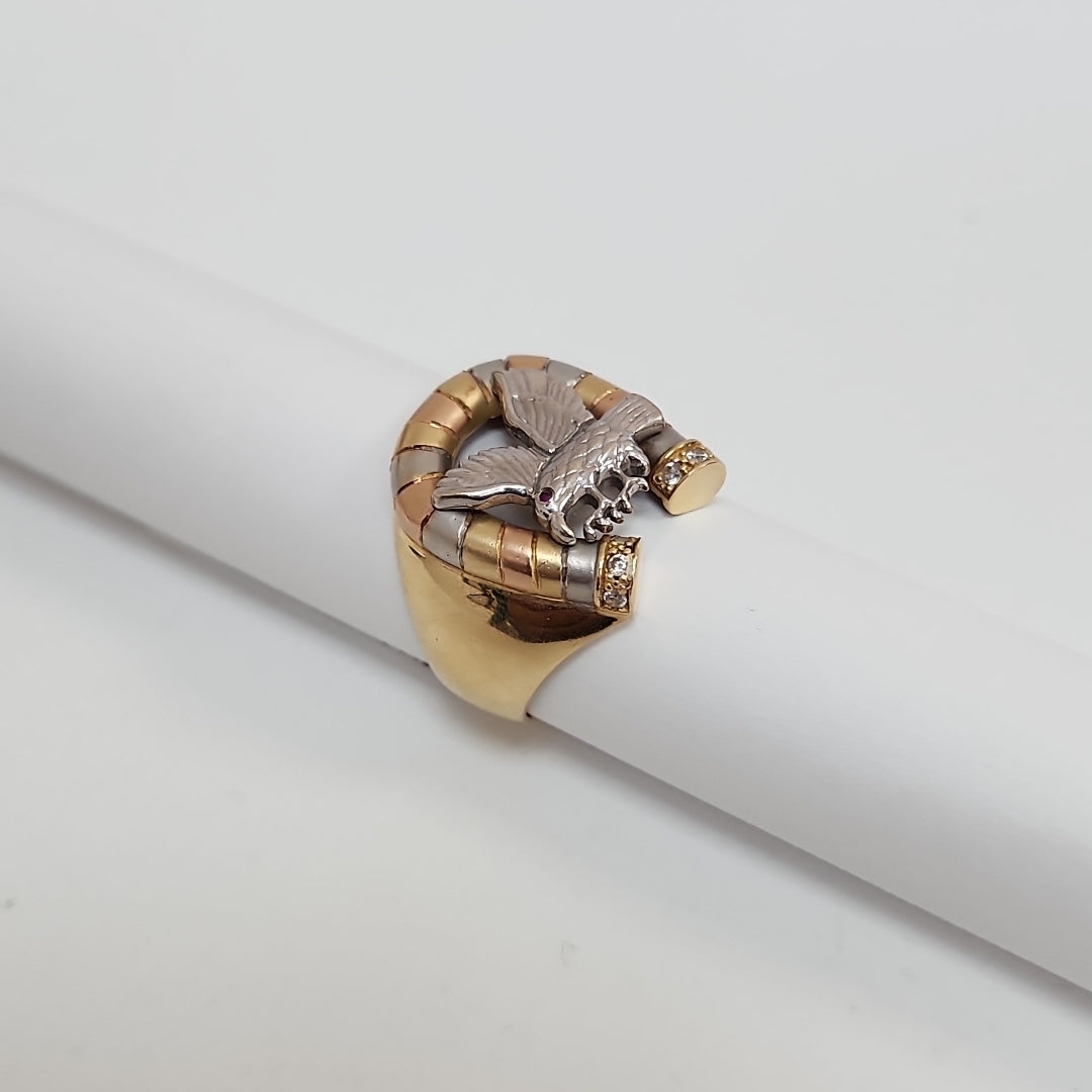 ANILLO ORO, ORO BLANCO 14 K 9.8 GRMS (SEMINUEVO)