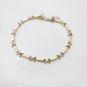 PULSERA ORO, ORO COMBINADO 14 K 5.5 GRMS (SEMINUEVO)