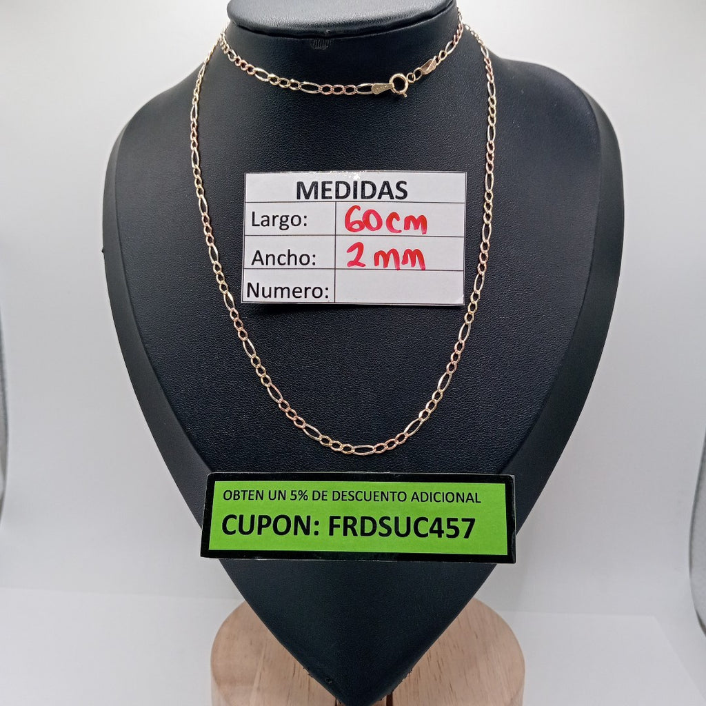 CADENA ORO COMBINADO 10 K 4,40 GRMS (SEMINUEVO)