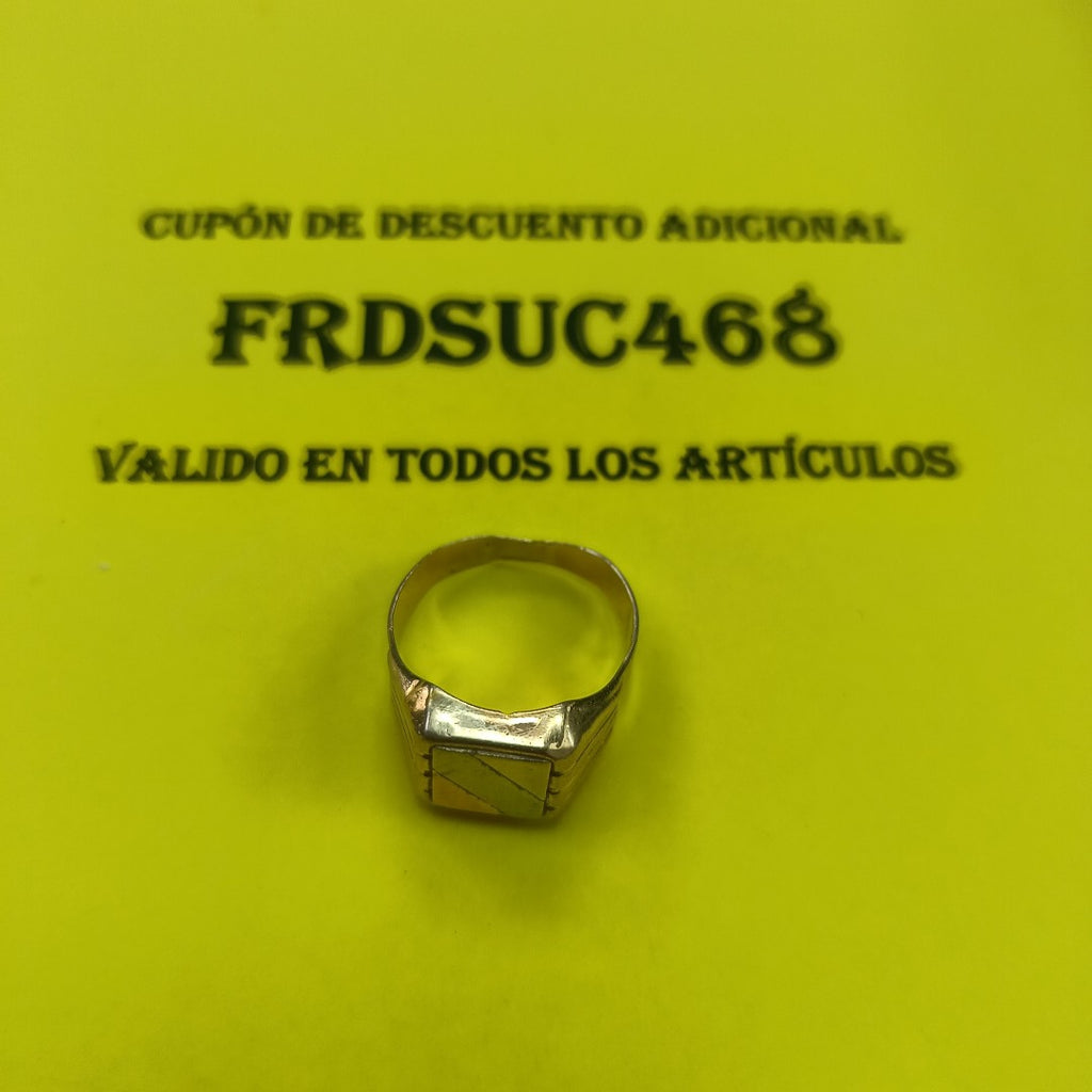 ANILLO ORO COMBINADO 14 K 6,50 GRMS (SEMINUEVO)