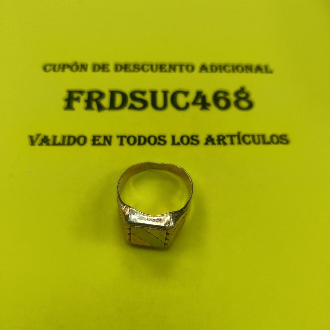 ANILLO ORO COMBINADO 14 K 6,50 GRMS (SEMINUEVO)