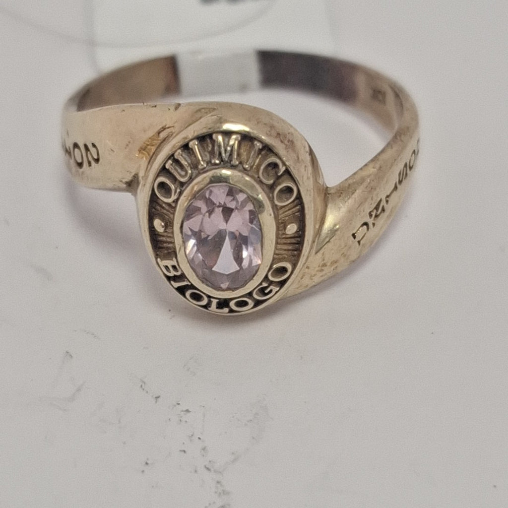 ANILLO DE GRADUACIÓN ORO 8 K 3.9 GRMS (SEMINUEVO)