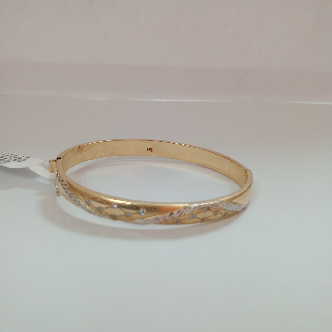K1 10,20 GRMS 14K . PULSERA RIGIDA MATERIALES ORO MATERIALES GEMOLÓGICOS (SEMINUEVO)