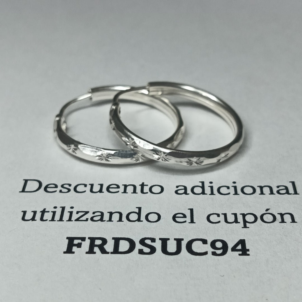 PAR ARRACADAS FACETADA PLATA .925 2.1 GR (NUEVO)