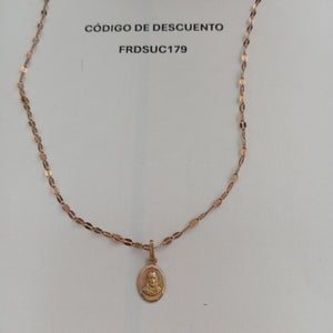 CADENA, MEDALLA RELIGIOSA ORO 10 K 1.4 GRMS (SEMINUEVO)