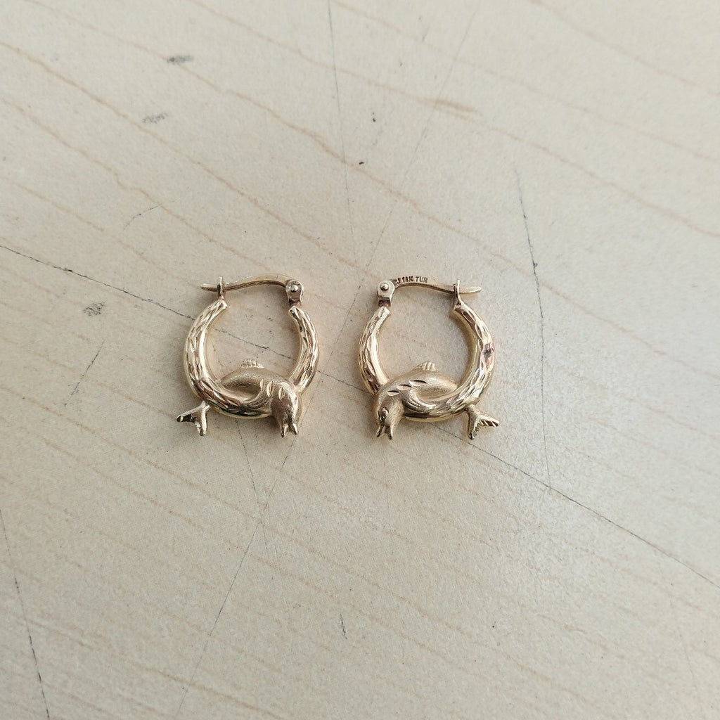 ARRACADAS PAR ORO 14 K 1.6 GRMS (SEMINUEVO)