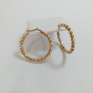 ARRACADAS PAR ORO COMBINADO 14 K 4.5 GRMS (SEMINUEVO)