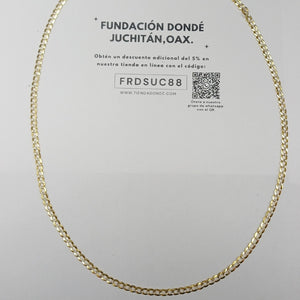 CADENAS BARBADA DIAMANTADA ORO 14K 60 CM 9.5 GR (NUEVO)