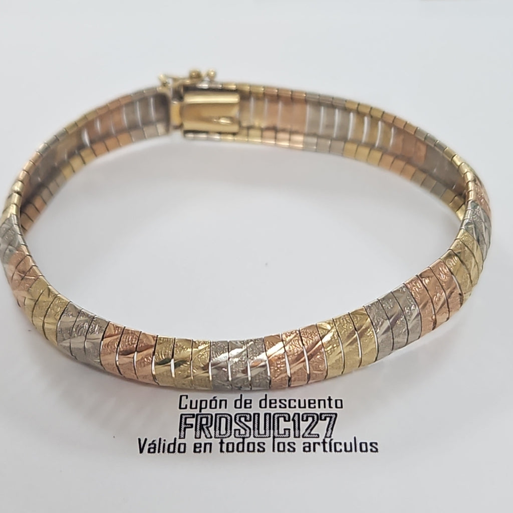 PULSERA ORO COMBINADO 14 K 18,40 GRMS (SEMINUEVO)