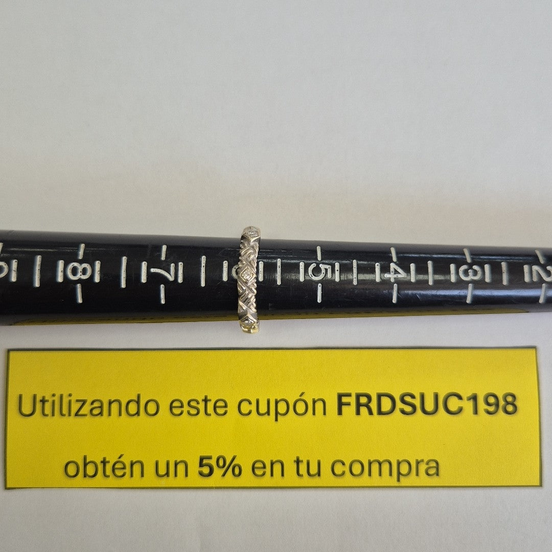 ANILLITO ORO BLANCO 10 K 3,60 GRMS (SEMINUEVO)