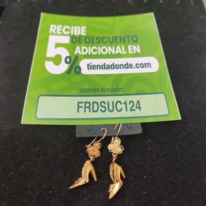 ARETES PAR ORO 8 K 4 GRMS (SEMINUEVO)