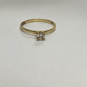 ANILLITO, SOLITARIO ORO 14 K 1.3 GRMS (SEMINUEVO)