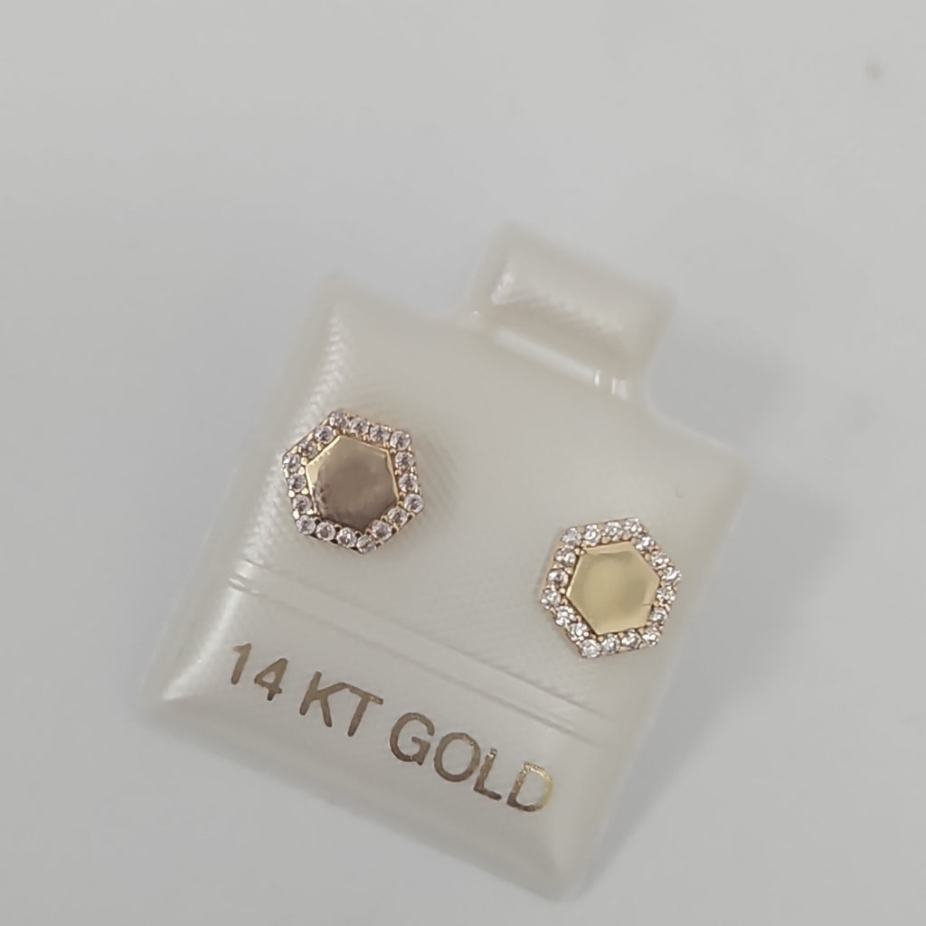 BROQUELES ORO 14K 1.2 (NUEVO)
