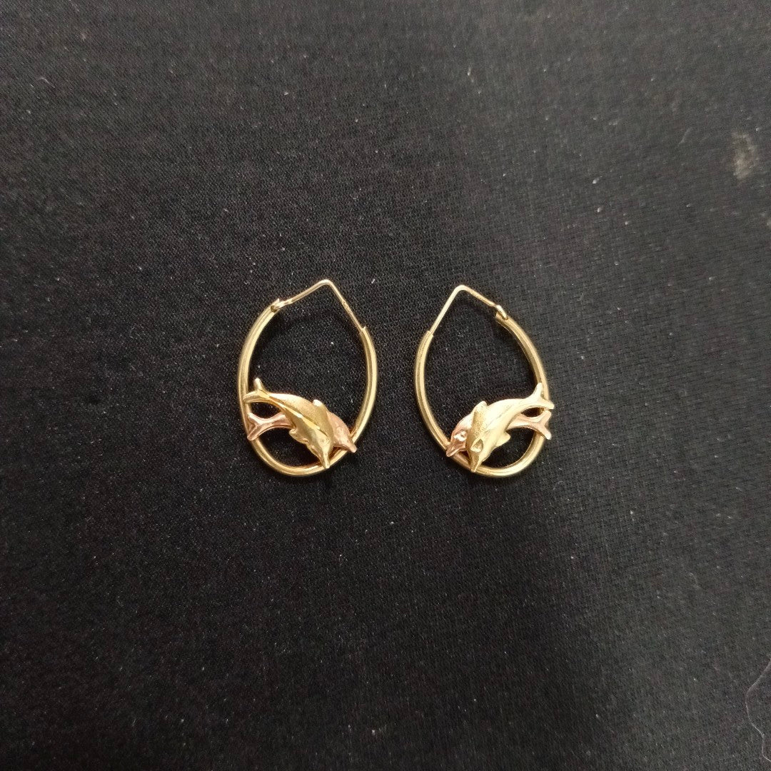 ARRACADAS PAR ORO 14 K 1.7 GRMS (SEMINUEVO)