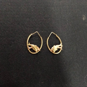 ARRACADAS PAR ORO 14 K 1.7 GRMS (SEMINUEVO)