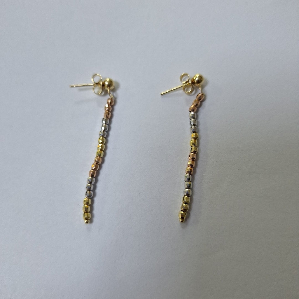 BROQUELES PAR ORO, ORO COMBINADO 14 K 2 GRMS (SEMINUEVO)