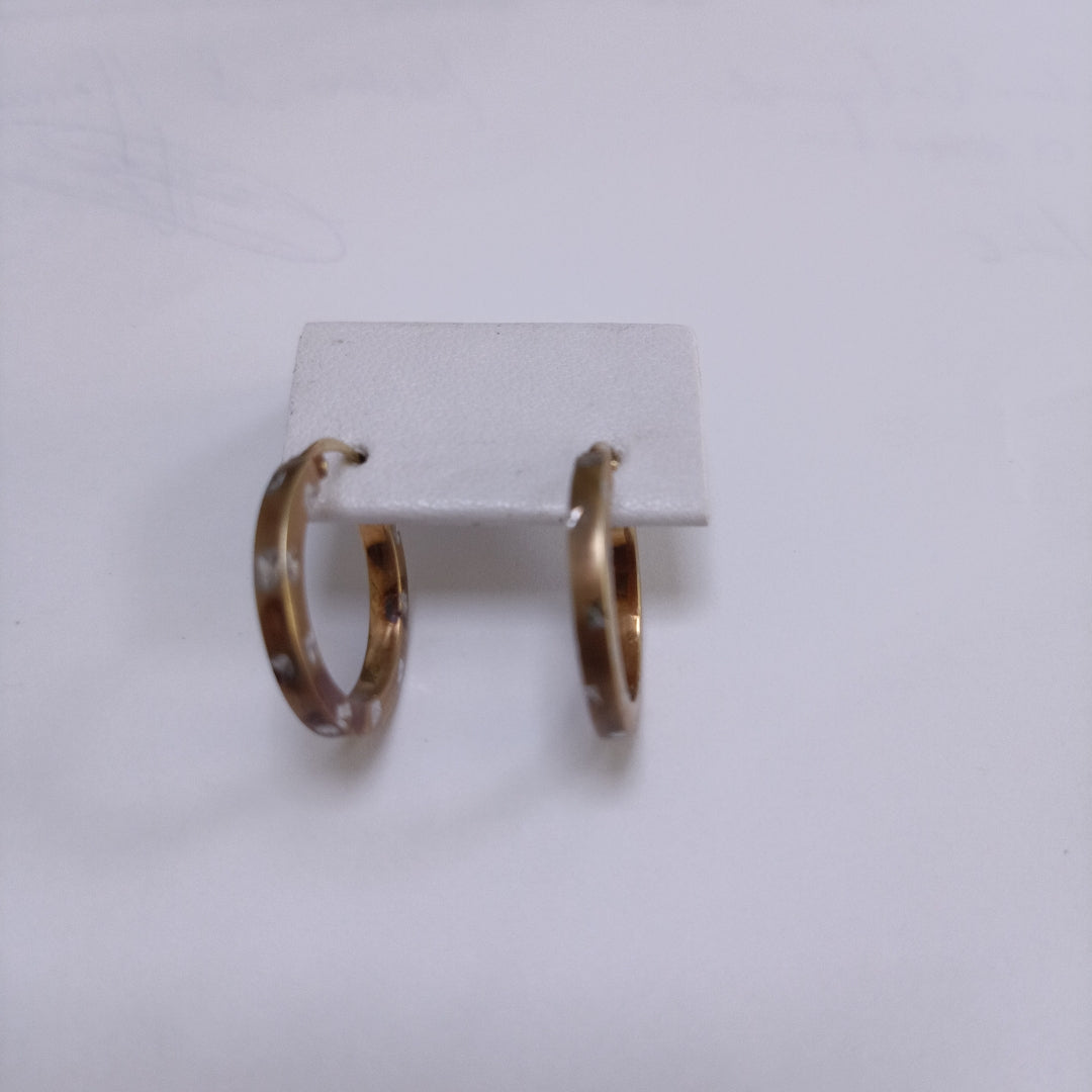 ARRACADAS PAR ORO COMBINADO 10 K 1,70 GRMS (SEMINUEVO)