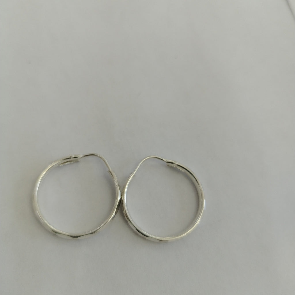PAR ARRACADAS FACETADA PLATA .925 2.1 GR (NUEVO)