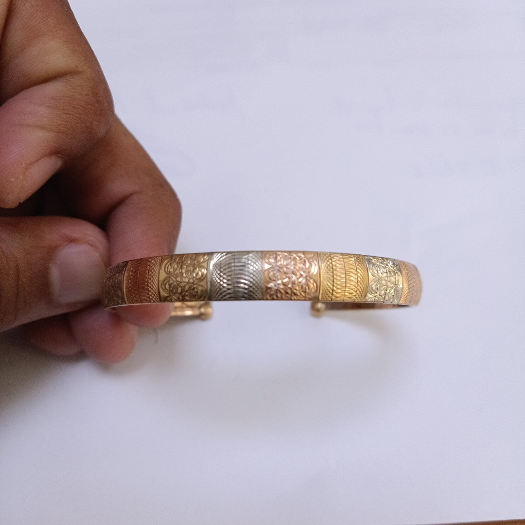 BRAZALETE ORO COMBINADO 14 K 12.6 GRMS (SEMINUEVO)