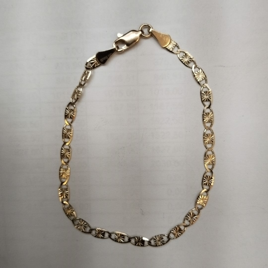 PULSERAS GUCHI ORO 14K 18 CM 2.9 GR (NUEVO)