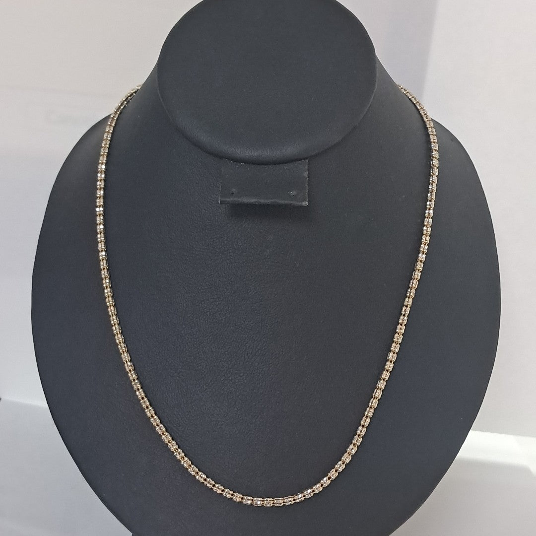 CADENA ORO, ORO COMBINADO 14 K 9.3 GRMS (SEMINUEVO)