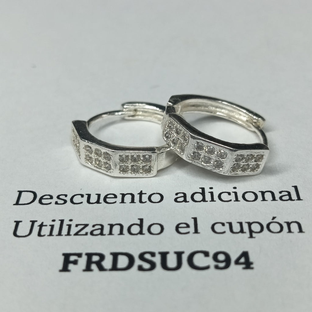 ARRACADAS C/CIRCONIAS PLATA .925 2.5 GR (NUEVO)