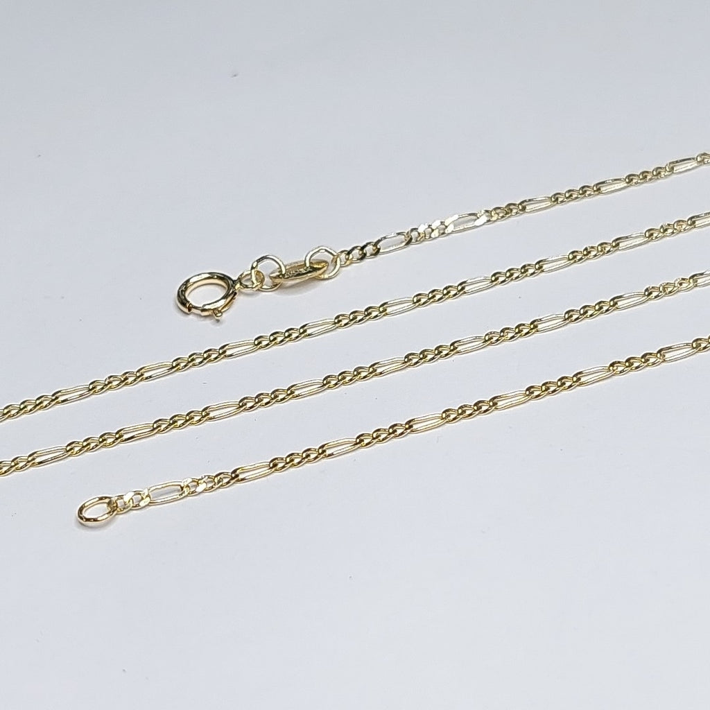 CADENAS TEJIDO 3X1 ORO 14K 55 CM 2.4 GR (NUEVO)