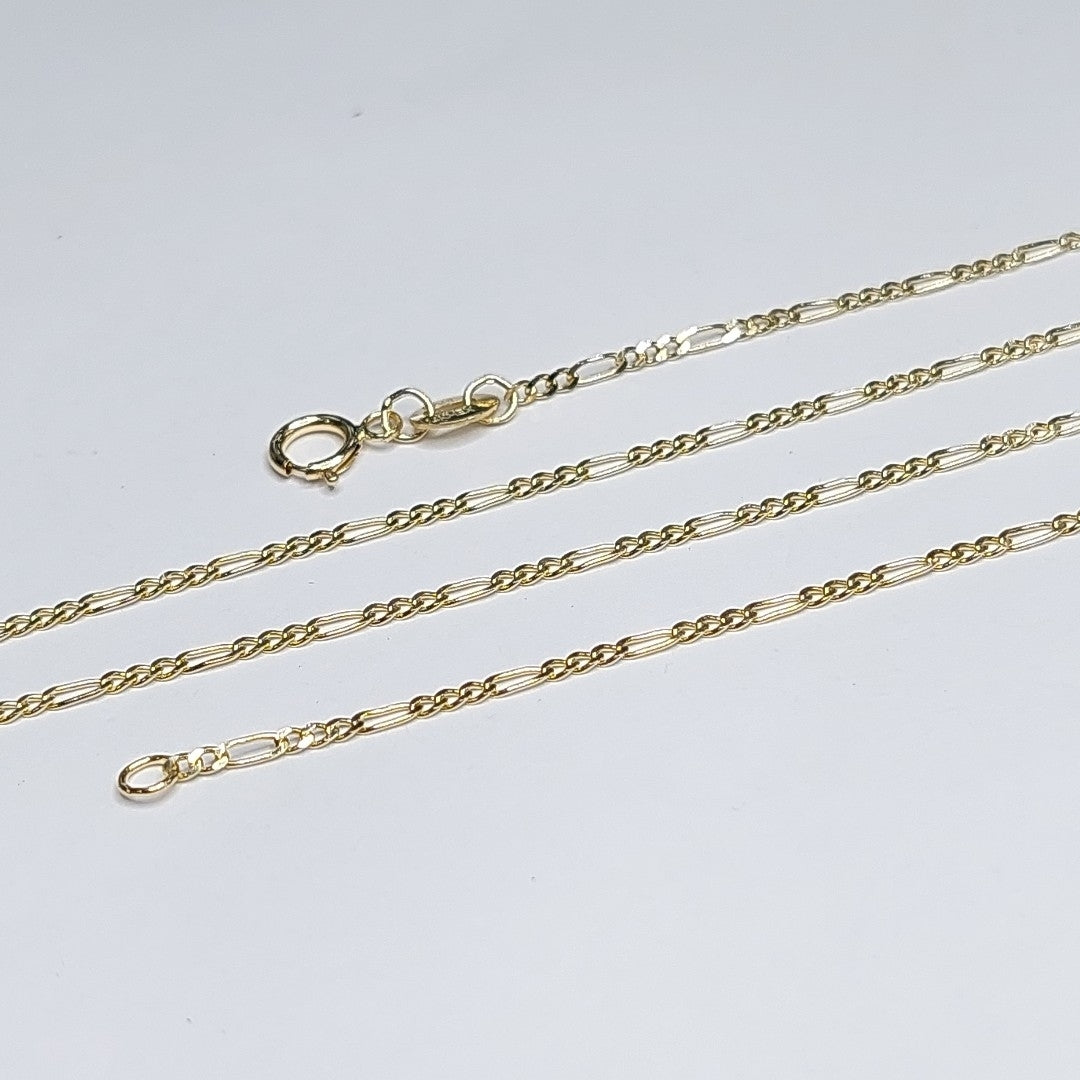 CADENAS TEJIDO 3X1 ORO 14K 55 CM 2.4 GR (NUEVO)