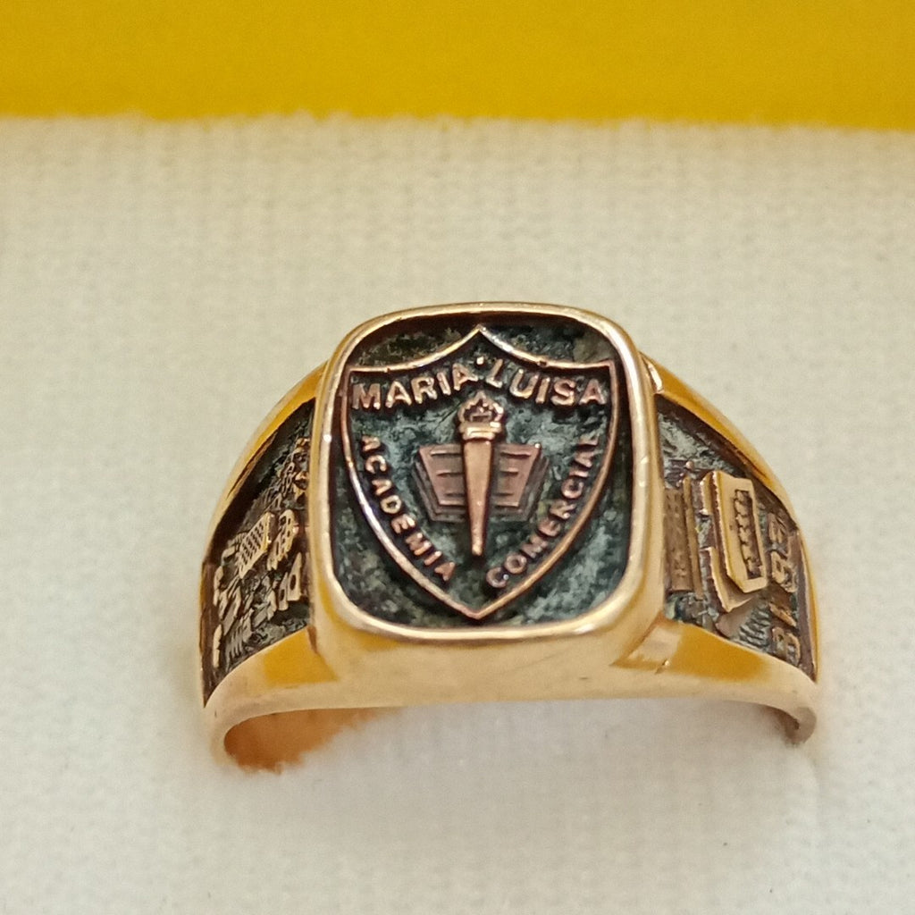 ANILLO DE GRADUACIÓN ORO 14 K 7,70 GRMS (SEMINUEVO)