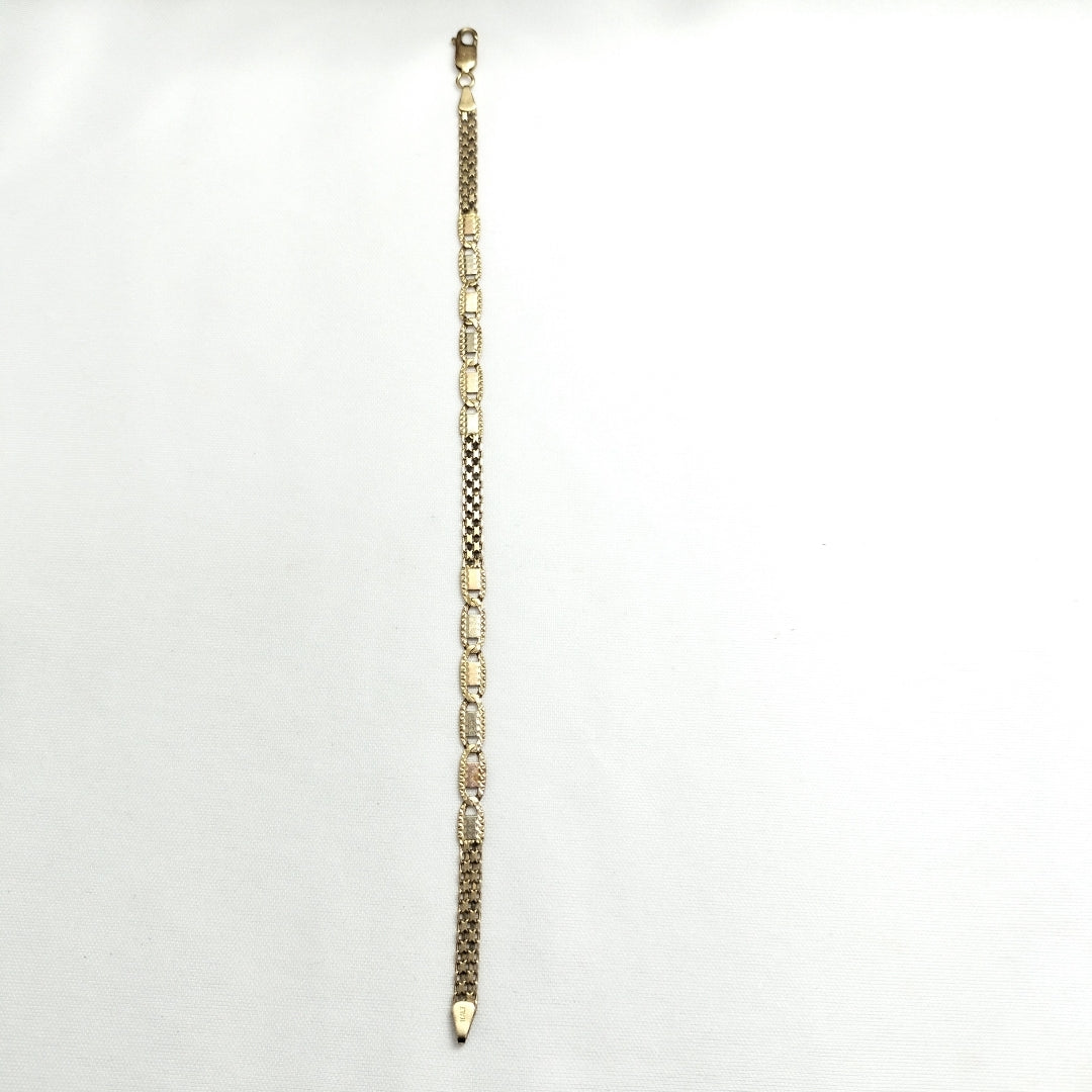 PULSERA ORO, ORO COMBINADO 14 K 5.4 GRMS (SEMINUEVO)