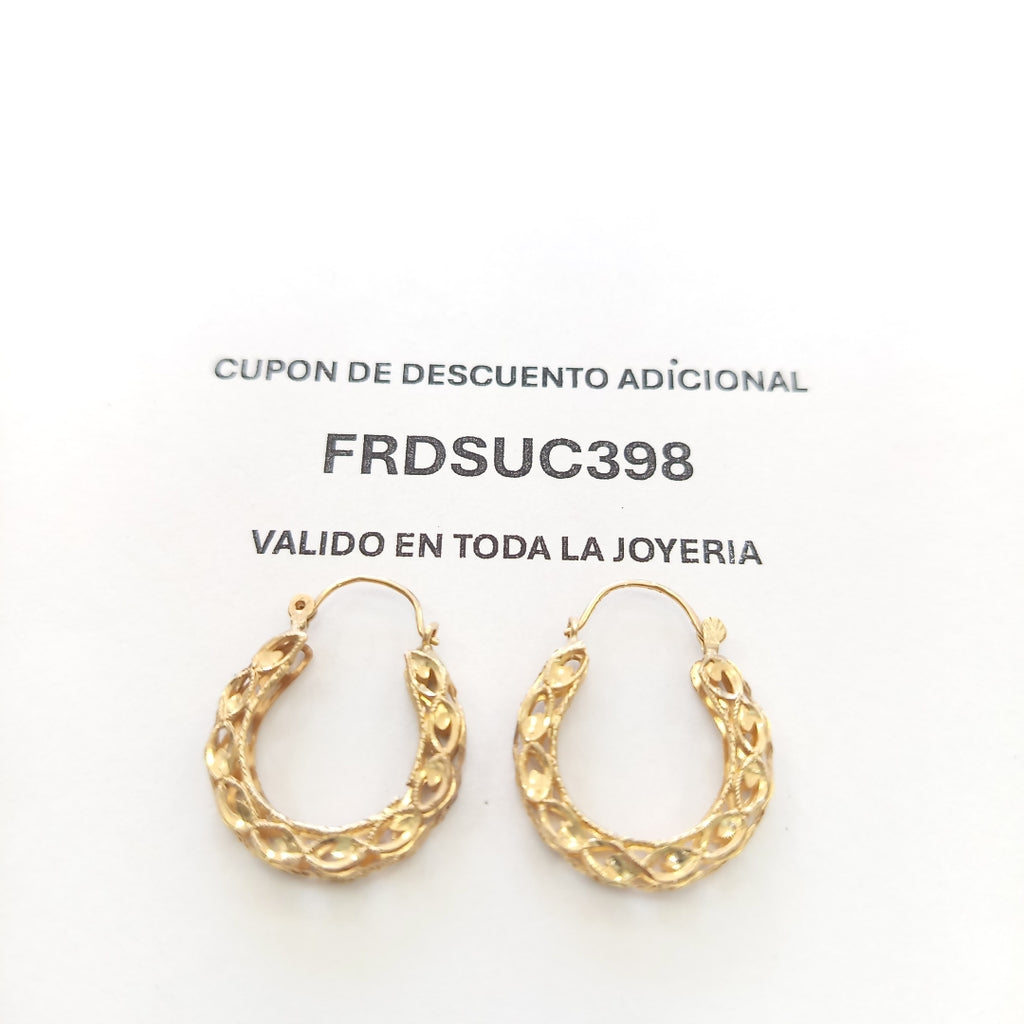 ARRACADAS PAR ORO 8 K 3.1 GRMS (SEMINUEVO)
