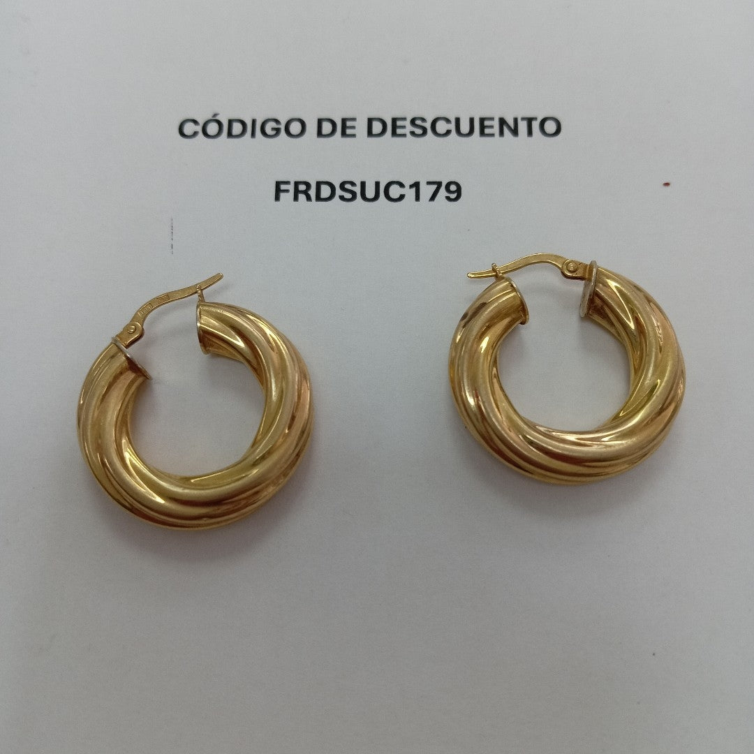 ARRACADAS PAR ORO 14 K 4.8 GRMS (SEMINUEVO)