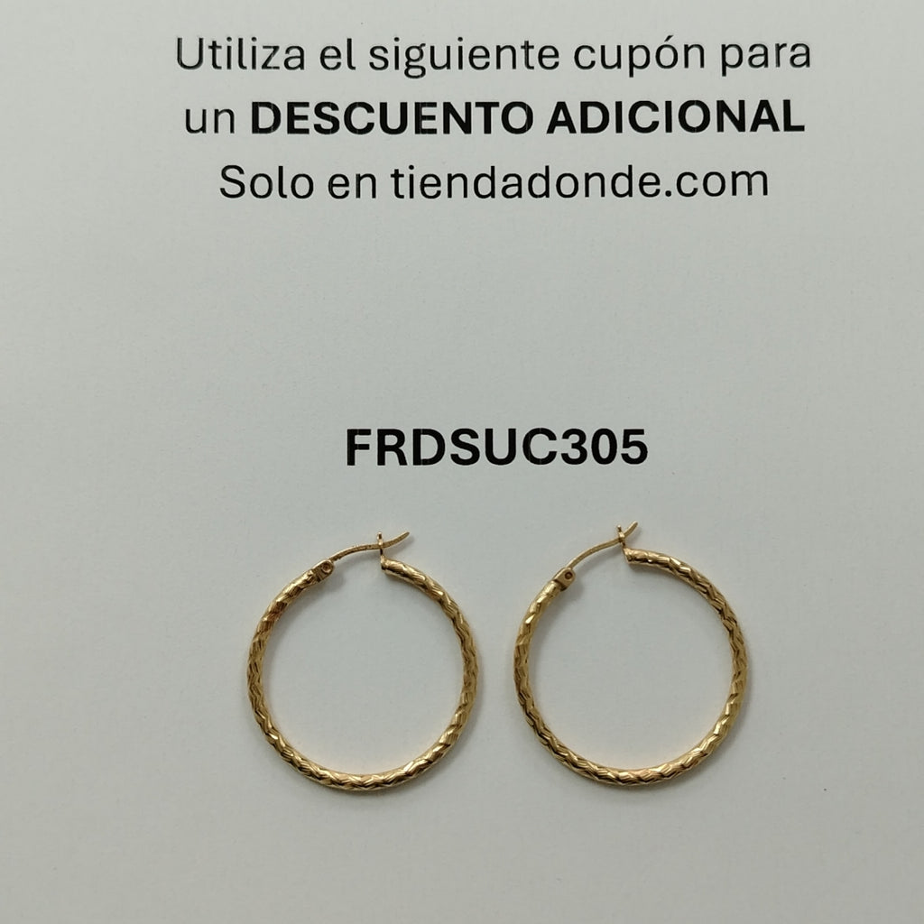 ARRACADAS PAR ORO 14 K 3 GRMS (SEMINUEVO)