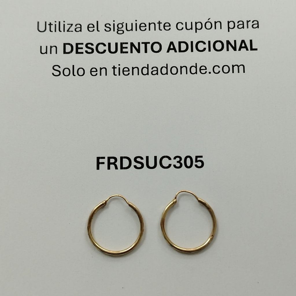 ARRACADAS PAR ORO 8 K 1.1 GRMS (SEMINUEVO)