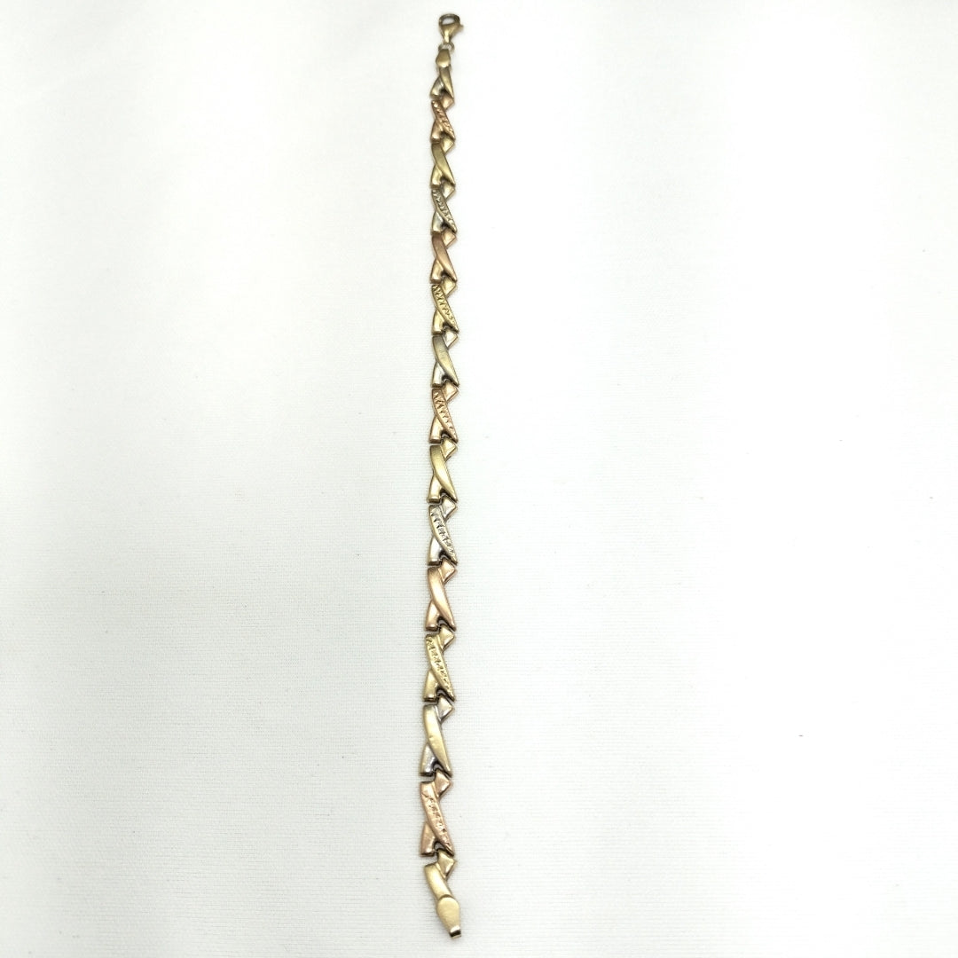 PULSERA ORO, ORO COMBINADO 14 K 4.8 GRMS (SEMINUEVO)