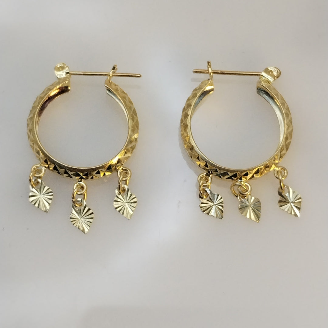 ARETES PAR ORO 14 K 3,20 GRMS (SEMINUEVO)