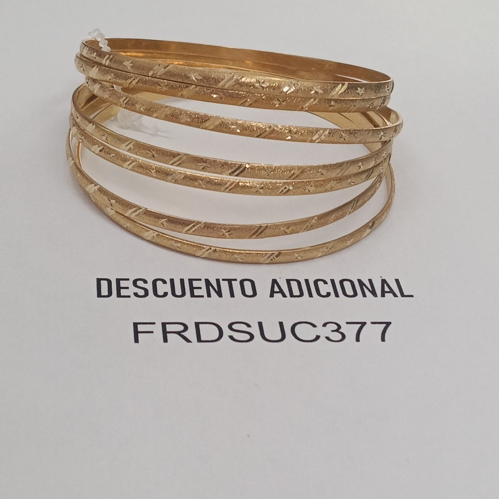 SEMANARIO DE PULSERAS ORO 14 K 44.2 GRMS (SEMINUEVO)