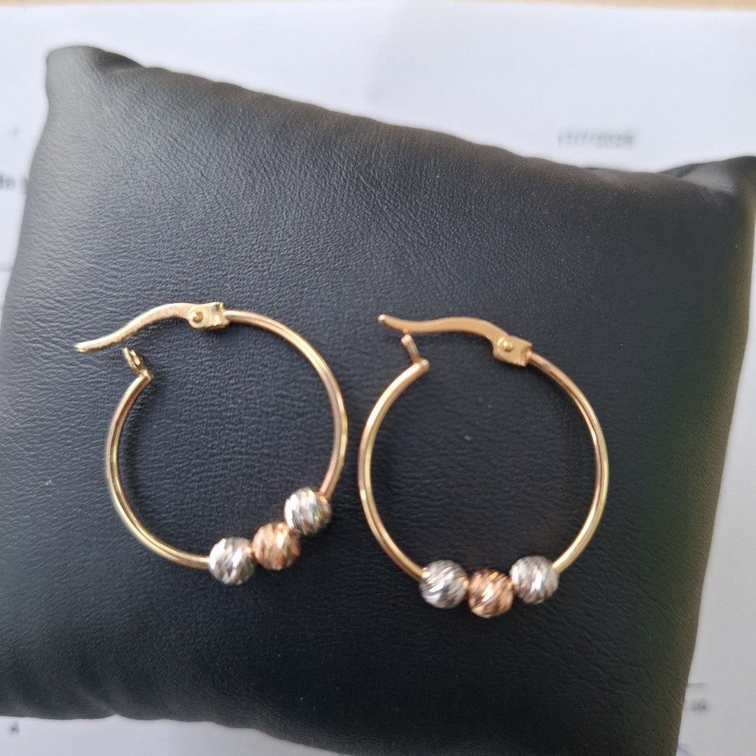 ARRACADAS PAR ORO 14 K 1.7 GRMS (SEMINUEVO)
