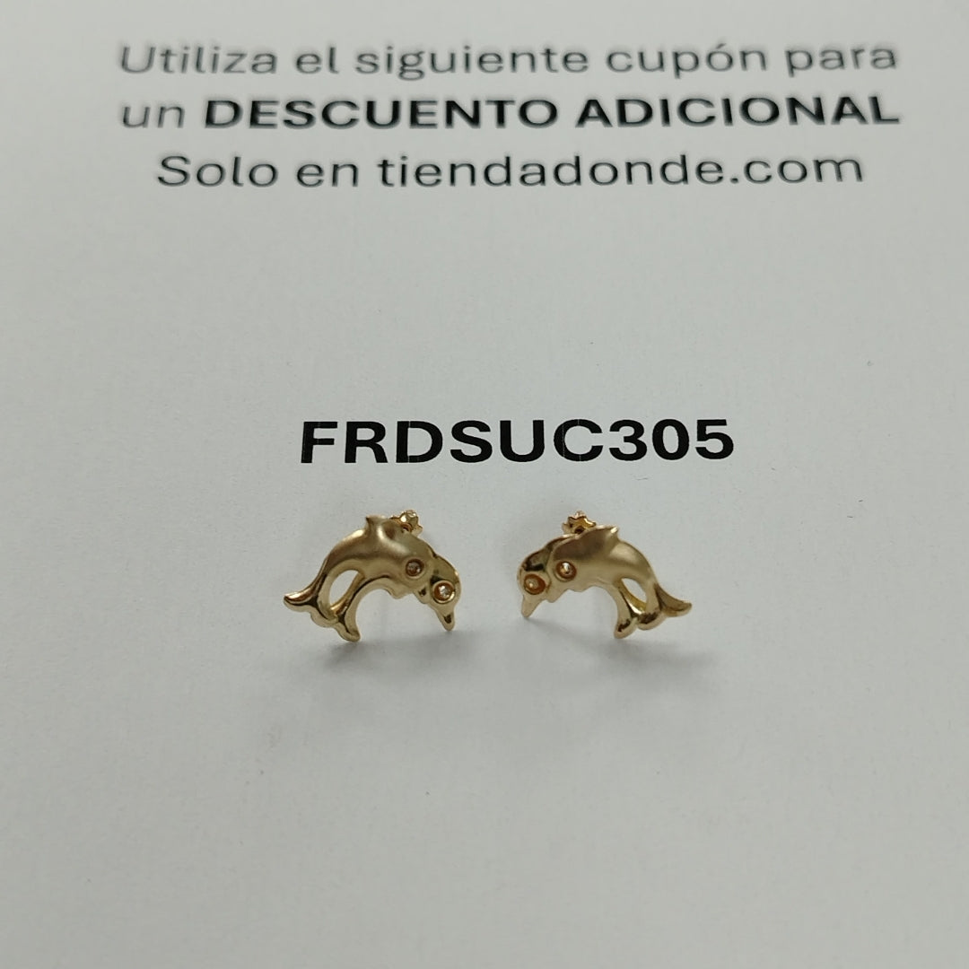 BROQUELES PAR ORO 14 K 0,70 GRMS (SEMINUEVO)