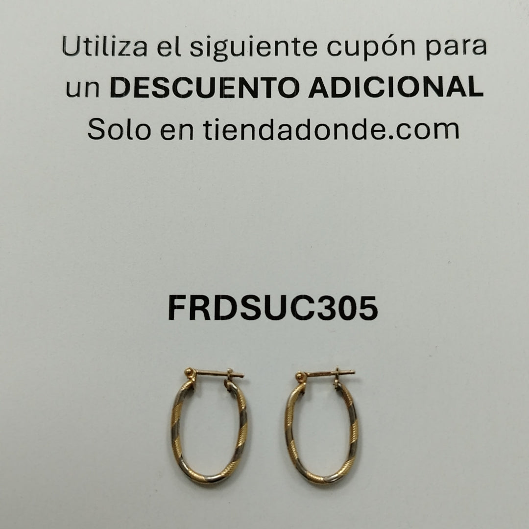 ARRACADAS PAR ORO 14 K 1.4 GRMS (SEMINUEVO)