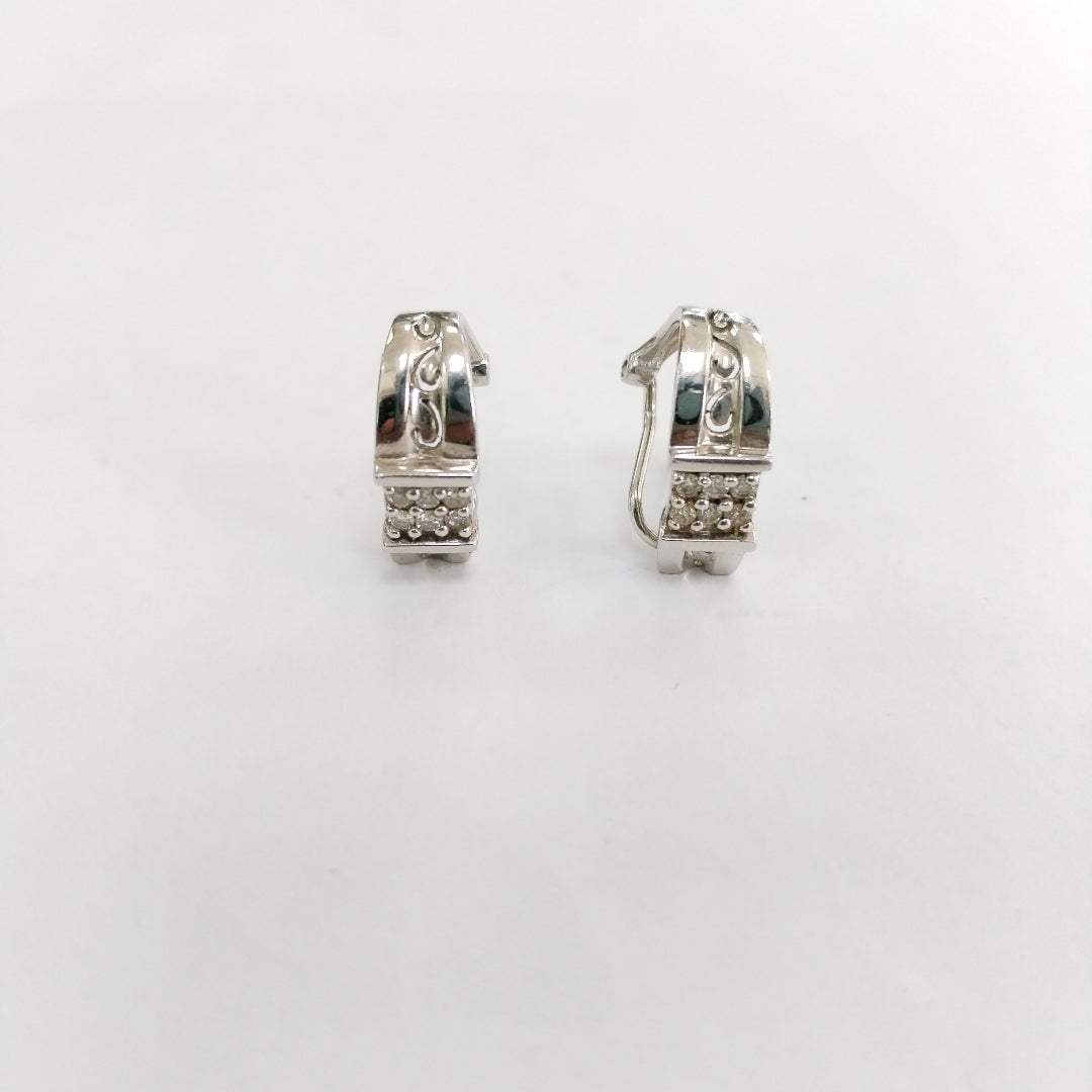 ARETES PAR ORO, ORO BLANCO 14 K 5.3 GRMS (SEMINUEVO)