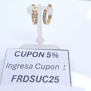 ARRACADAS PAR ORO 14 K 1,30 GRMS (SEMINUEVO)
