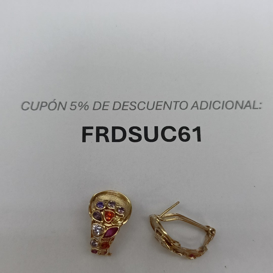 ARETES PAR ORO 14 K 7.4 GRMS (SEMINUEVO)