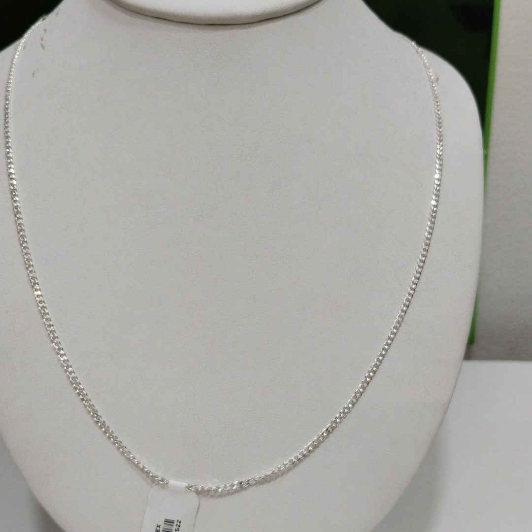 CADENA TEJIDO BARBADO PLATA .925 60 CM 5.7 GR (NUEVO)