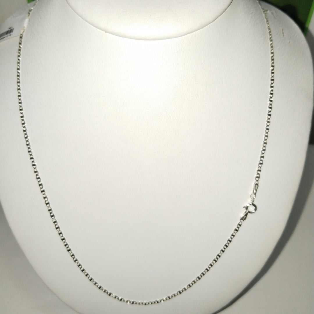 CADENA TEJIDO ESPEJO PLATA .925 55 CM 3.8 GR (NUEVO)