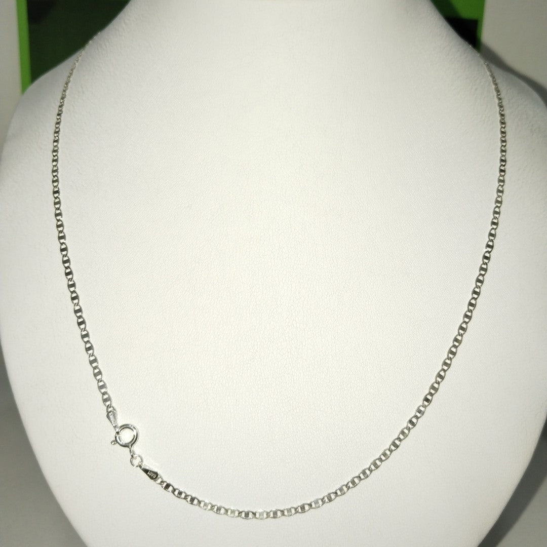 CADENA TEJIDO ESPEJO PLATA .925 55 CM 3.8 GR (NUEVO)
