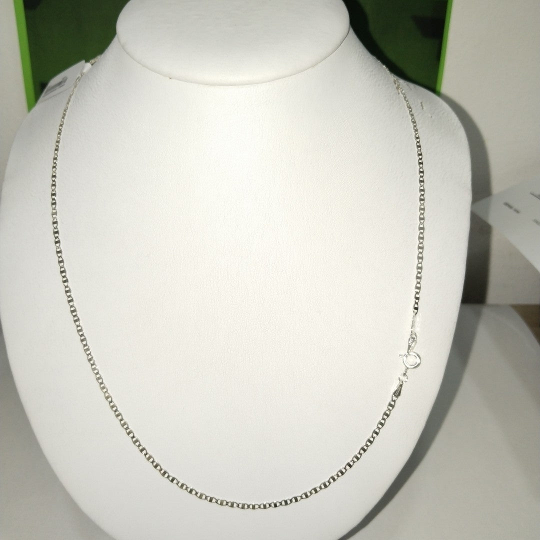 CADENA TEJIDO ESPEJO PLATA .925 55 CM 3.8 GR (NUEVO)