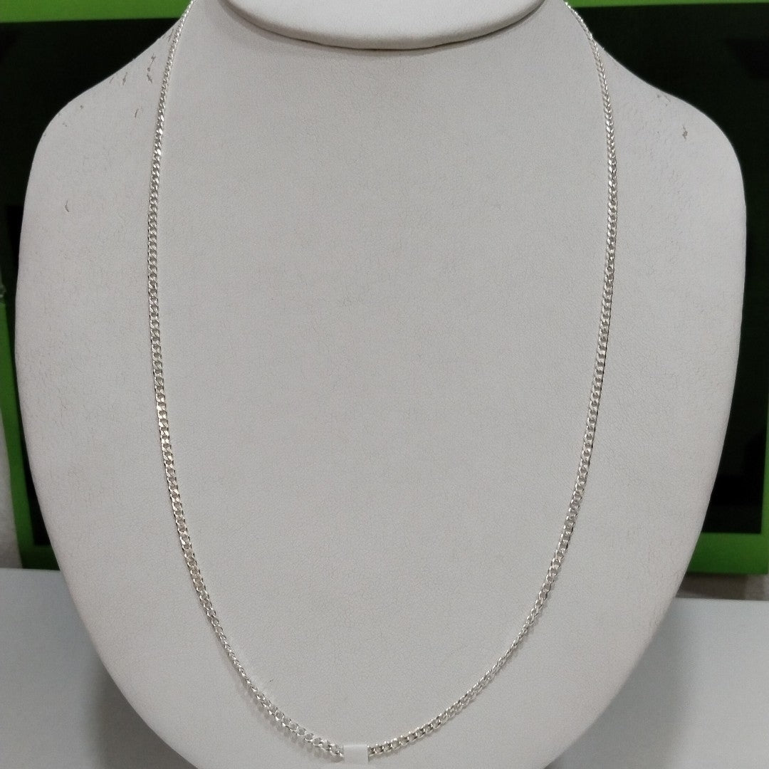 CADENA TEJIDO BARBADO PLATA .925 55 CM 5.3 GR (NUEVO)